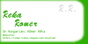 reka romer business card
