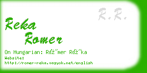 reka romer business card